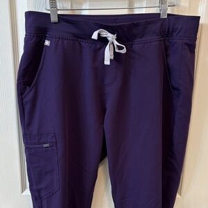 Figs Joggers Purple Scrub Bottoms Size Large